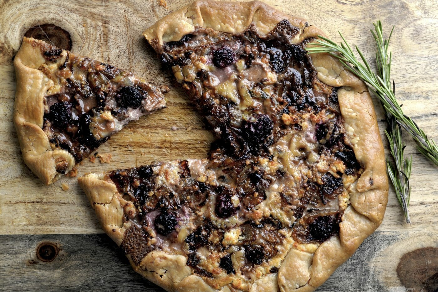 Goats Cheese, Leek & Blackberry Galette - Tanya's Kitchen