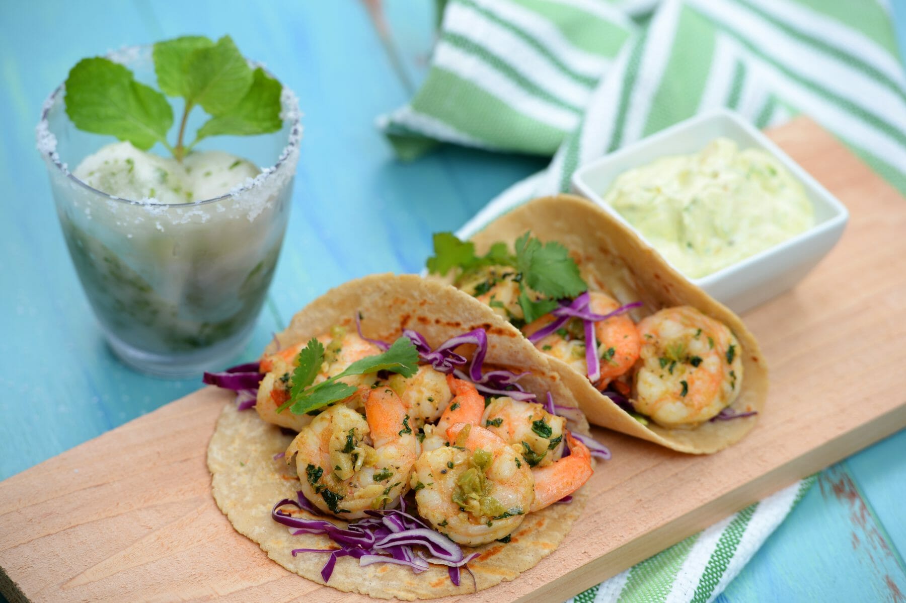 Lime Cilantro Shrimp Tacos - Tanya's Kitchen