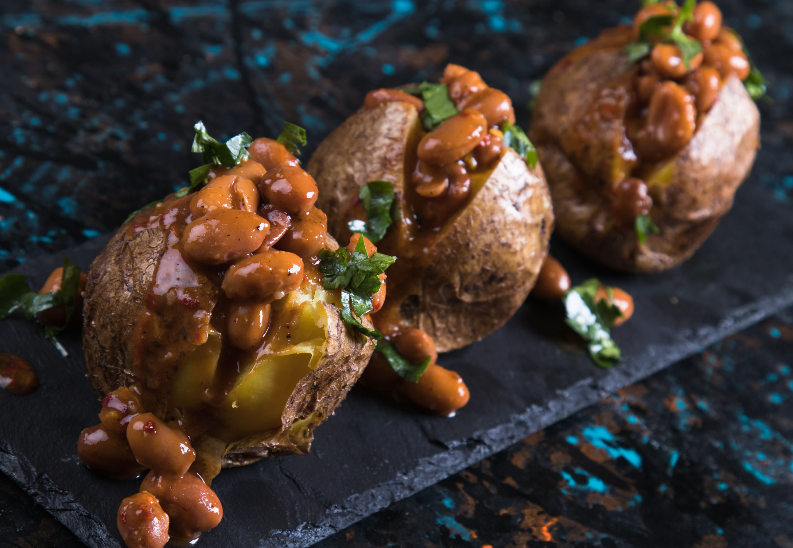 Grilled Chili with Roasted Potatoes - Tanya's Kitchen