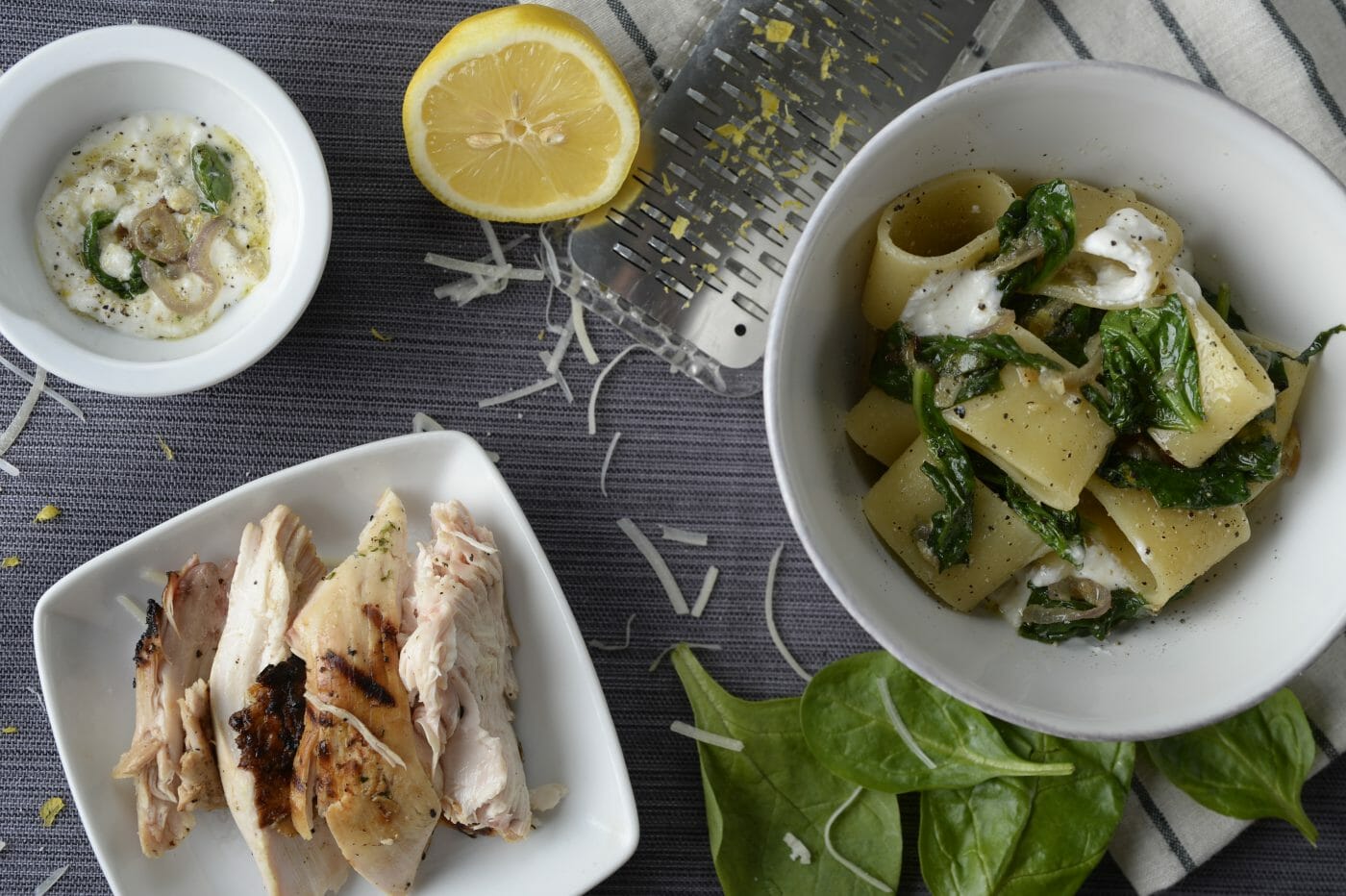 Ricotta, lemon, and spinach pasta - Tanya's Kitchen