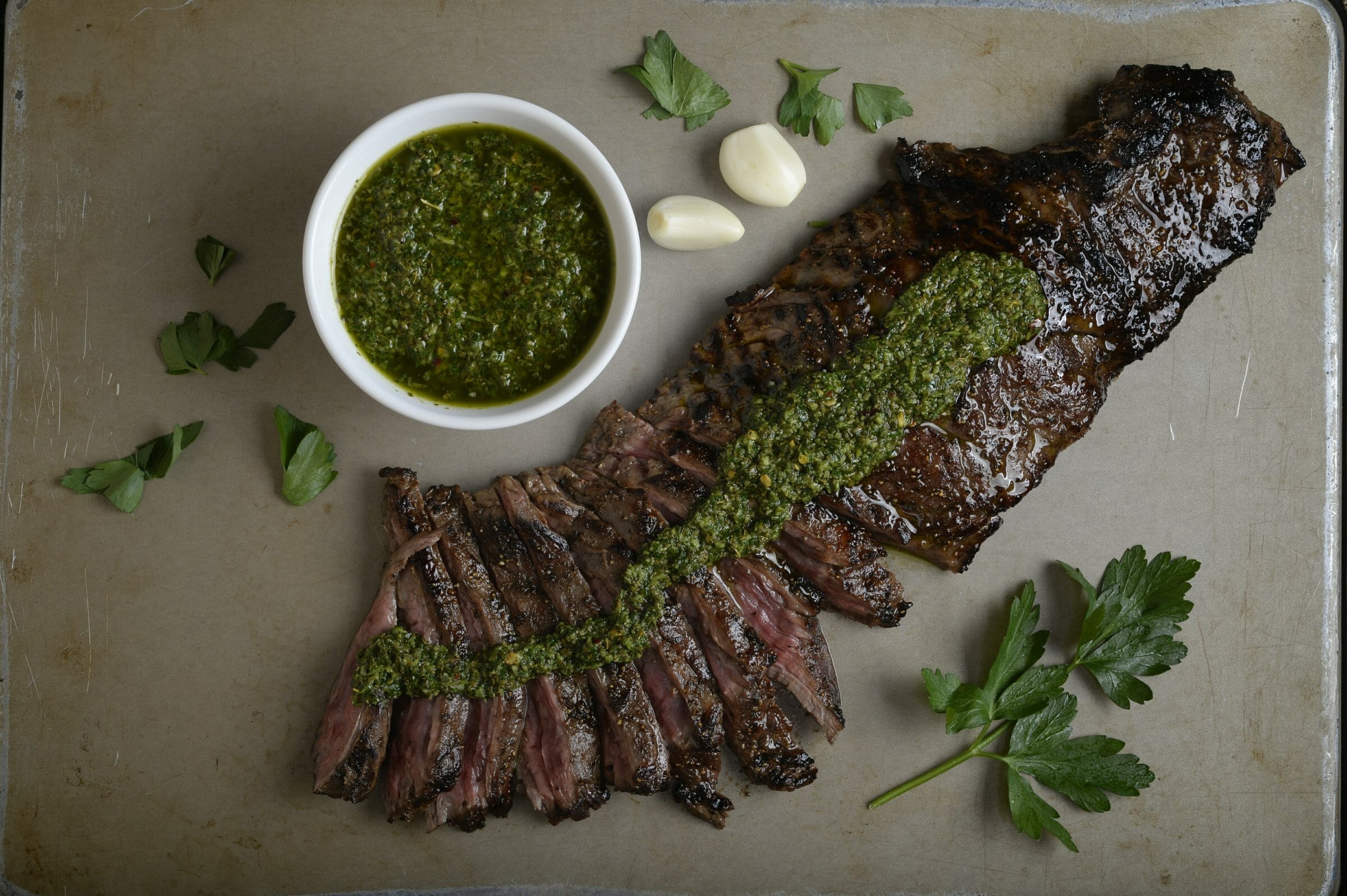 Skirt Steak with Chimichurri Sauce - Tanya's Kitchen